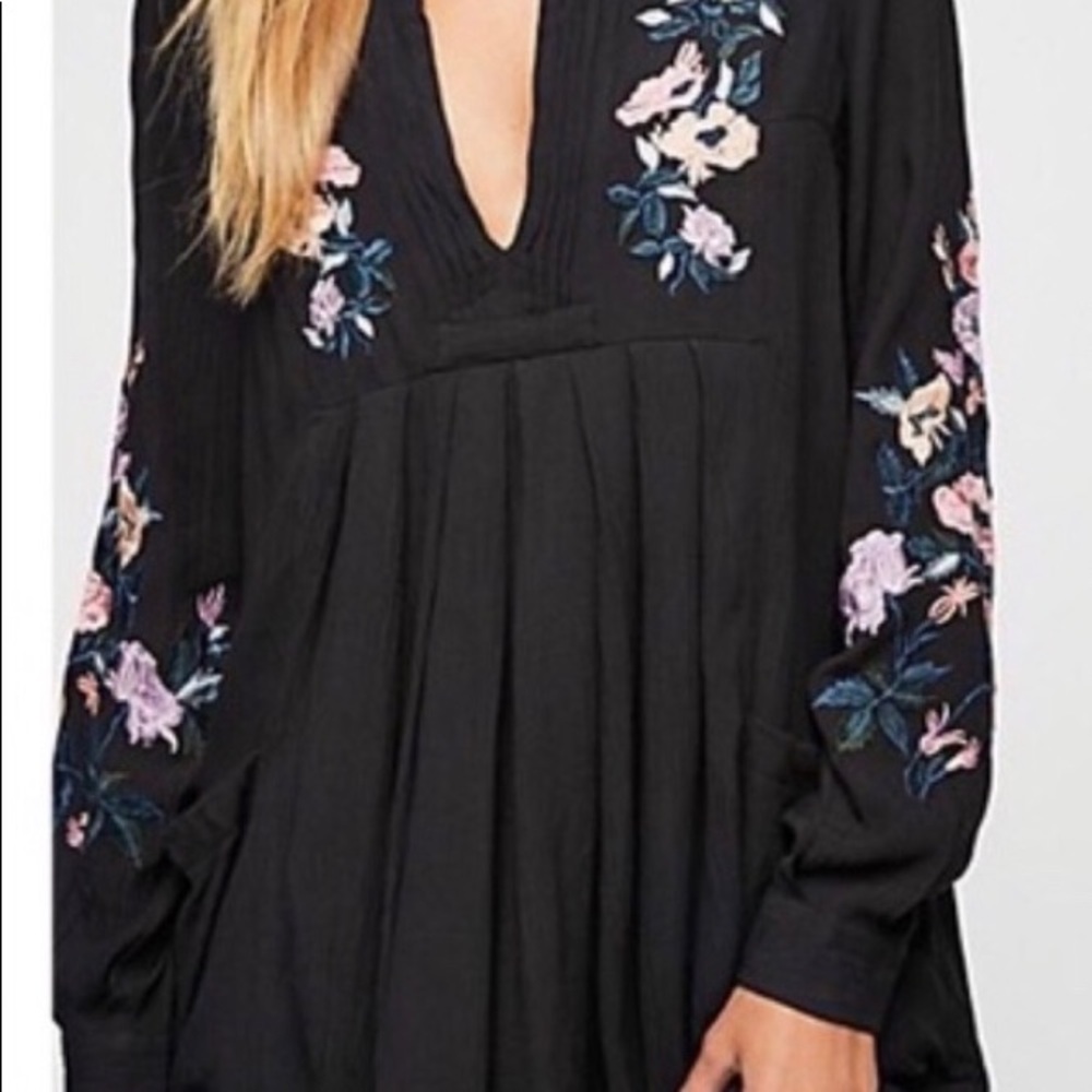 🦋NWT Free People Mia Gauze Embroidered Mini Dress - Picture 2 of 8